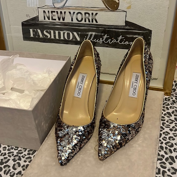 Jimmy Choo Shoes - Jimmy Choo Pumps - Agnes Sequined w/ box